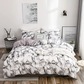 2019 нови пухени завивки с мрамор принтом, калъфки за възглавници не включват чаршафа, спално бельо от 100% полиестер, домашен текстил, интериор на стаята