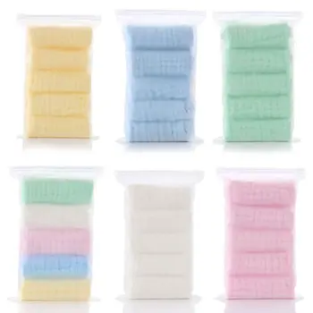 5 бр./лот Многослоен носна кърпичка за пране във вода с по-ниския слой, кърпи за новородени