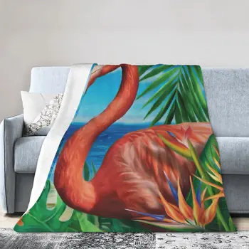 Flamingo Paradise Флаг Лятна градина, Покривки за легла, Фланелевое одеяло, Фланелевое одеало, одеала за кондициониране на въздуха