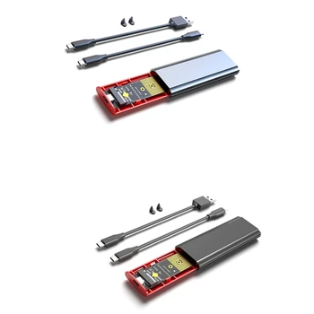 M2 SSD NVME Корпус M. 2 КЪМ USB 3.1 SSD Кутия Калъф За M. 2 Pcie Nvme M Key 2230/2242/2260/2280 Адаптер Без инструменти