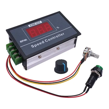 PWM-регулатор на честотата на въртене на двигателя за постоянен ток с цифров дисплей 30A PWM-безстепенно регулатор с регулируема честота на въртене
