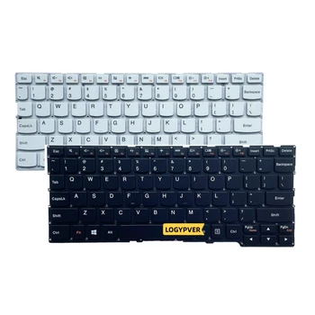 Us Клавиатура за лаптоп LENOVO YOGA 3 серия 11 300-11IBR IBY 700-11ISK Flex3-1120 1130 100-11 Черно-Бял цвят