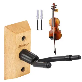 Аксесоари за цигулка с монтиране на стена Виола, Гладки Дървени аксесоари за цигулка ръчно изработени с закачалка за перцето, държач за цигулка Издържа на износване