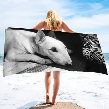 Голяма плажна кърпа с принтом Бик за плуване, пътуване на открито, леки, Меки кърпи, сверхпоглощающее, Пескостойкое, быстросохнущее кърпа