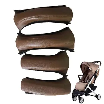 Защита на дръжката на детска количка, водоустойчив защита на дръжки, кожен калъф за бебешки колички, кожен защитен калъф за повечето