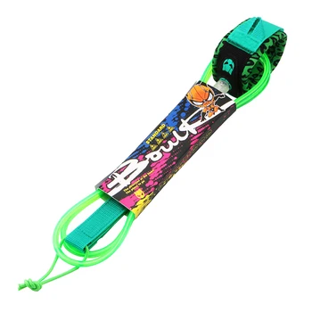 Каишка за сърфиране 6-8 фута Въже за краката е от TPU с дебелина 7 мм Права каишка за дъски за сърф SUP Въже за краката, за лонгборда Въже за краката