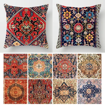 Калъфка в турски стил, персийски бельо килим с рисувани, калъфка за дивана, спалня, начало декор, калъфки за възглавници 45x45 см