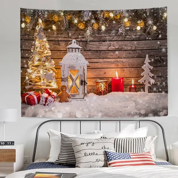 Коледен декоративен стенен гоблен, естетически украса на стаята, Гоблени, Гоблени, декор, украшающий домашна спалня, Плат, развешивающая предмети на изкуството