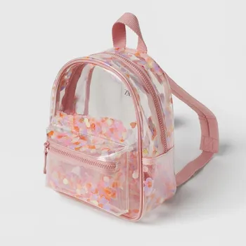 Многофункционални ученически чанти през рамо под формата на чанти, детски мини-раница от прозрачен PVC за момичета