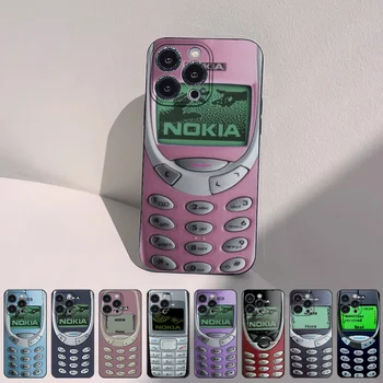 Модел на Nokia Черен калъф за телефон iPhone 14 Plus 13 12 Mini 11 Pro X XR XS Max Силиконов калъф Funda Shell