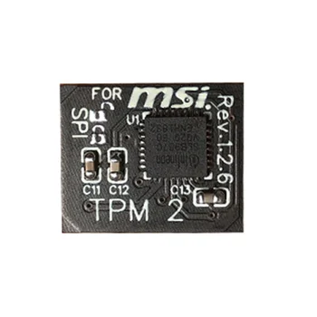 Модул за кодиране за сигурност TPM 2.0, Дистанционно карта, 12-пинов модул за безопасност на SPI TPM2.0 за дънната платка MSI