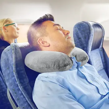 Нова U-образна възглавница за пътуване, надуваеми възглавници за въздушен полет, възглавница за подкрепа на врата, облегалка, мека възглавница за кърмене, възглавница за врата
