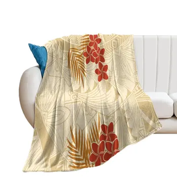 Продажба на едро на Зимния удобни одеяла с полинезийским племенни принтом по поръчка, мека фланелевого пледа за зимата Oversize