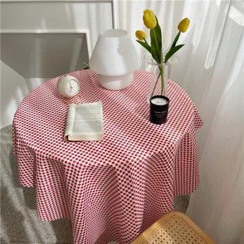 Черно-бяла контрастная покривка в шахматна дъска модел Декорация на дома, Покривката за масата при празничен стил, покритие на масата в клетка с шарките